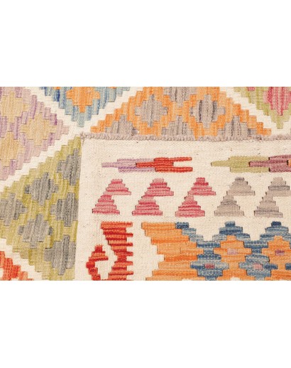 Tappeto Kilim Afghanistan giallo arancione 270x342