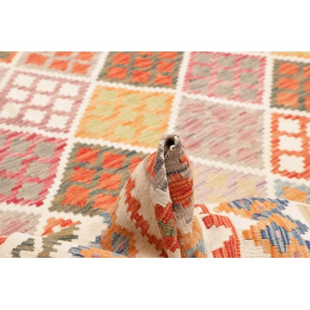 Tappeto Kilim Afghanistan giallo arancione 270x342