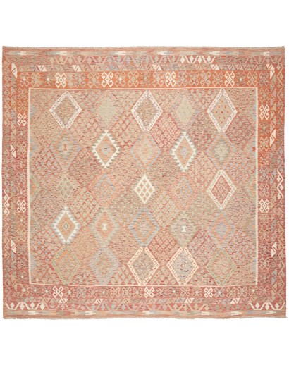 Tappeto Kilim Afghanistan marrone bianco 313x294