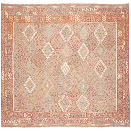 Tappeto Kilim Afghanistan marrone bianco 313x294