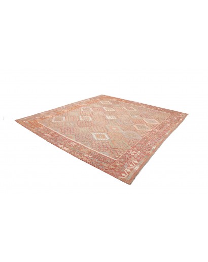 Tappeto Kilim Afghanistan marrone bianco 313x294