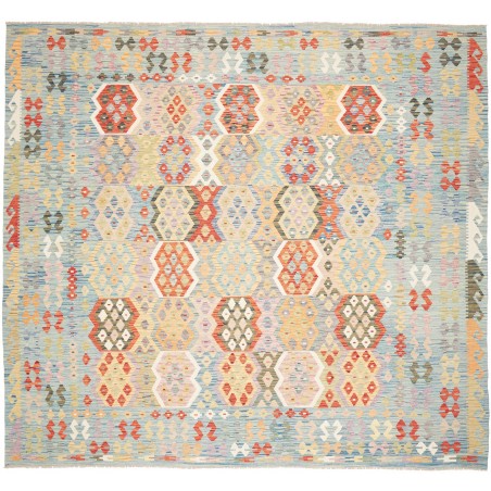 Tappeto Kilim Afghanistan beige rosso 317x291