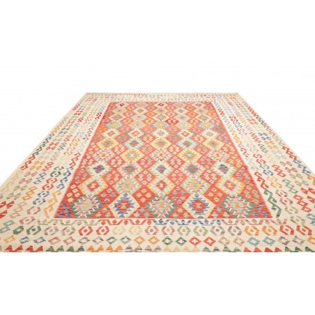 Tappeto Kilim Afghanistan bianco arancione 323x412