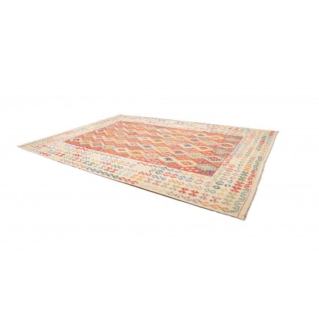 Tappeto Kilim Afghanistan bianco arancione 323x412