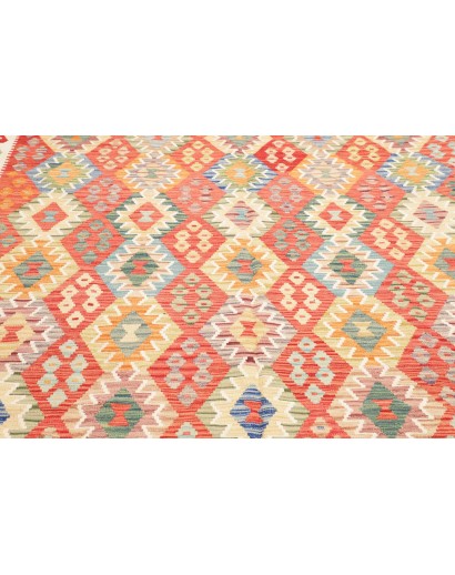 Tappeto Kilim Afghanistan bianco arancione 323x412