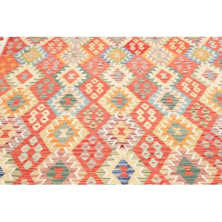Tappeto Kilim Afghanistan bianco arancione 323x412