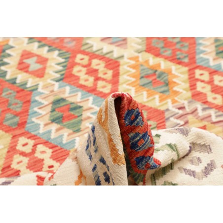 Tappeto Kilim Afghanistan bianco arancione 323x412