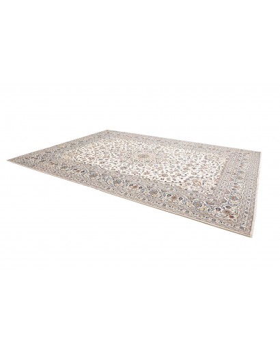 Tappeto Kashan Persia bianco azzurro 294x400