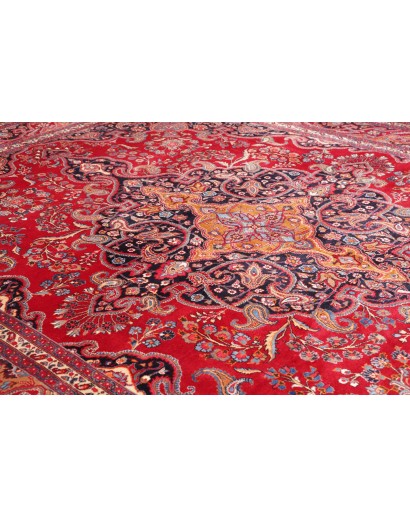 Tappeto Mashad Persia marrone grigio 303x390