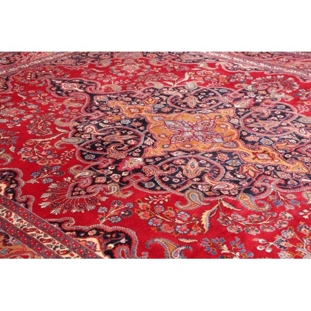 Tappeto Mashad Persia marrone grigio 303x390