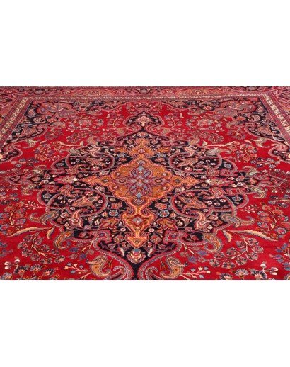 Tappeto Mashad Persia marrone grigio 303x390