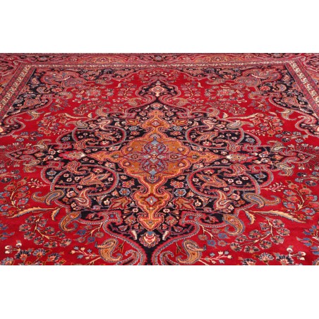Tappeto Mashad Persia marrone grigio 303x390