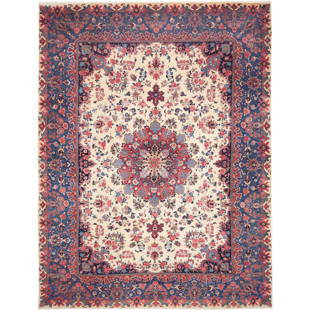 Tappeto Mashad Persia marrone grigio 305x408