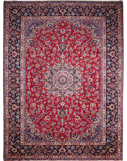 Tappeto Nadjafabad Persia marrone bianco 304x406