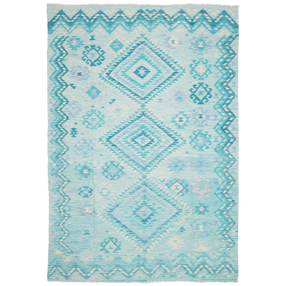 Tappeto Kilim Afghanistan blu 202x295