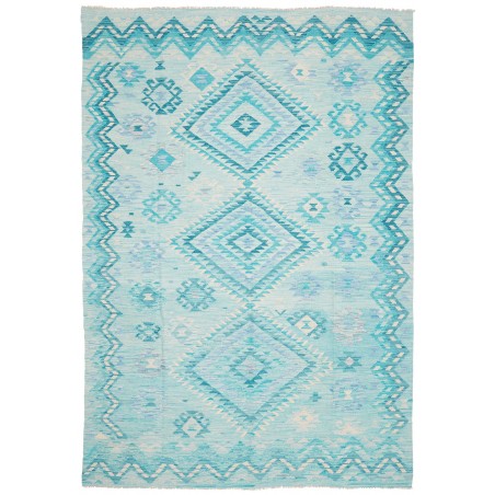 Tappeto Kilim Afghanistan blu 202x295