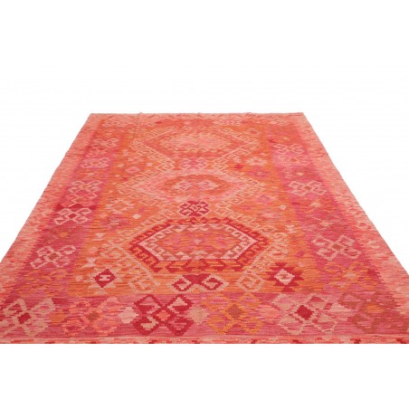 Tappeto Kilim Afghanistan rosso arancione 203x292