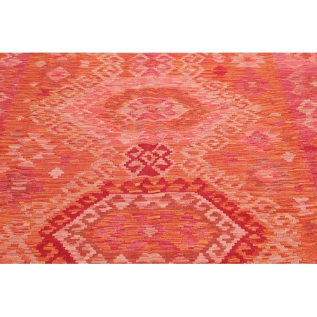 Tappeto Kilim Afghanistan rosso arancione 203x292