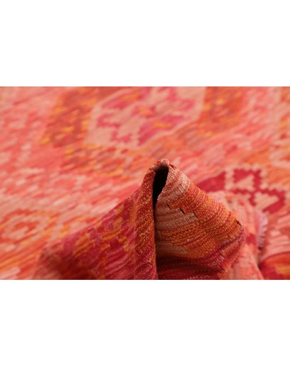 Tappeto Kilim Afghanistan rosso arancione 203x292