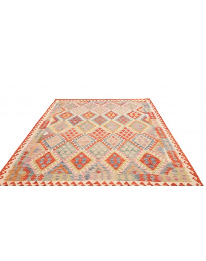 Tappeto Kilim Afghanistan beige arancione 207x286