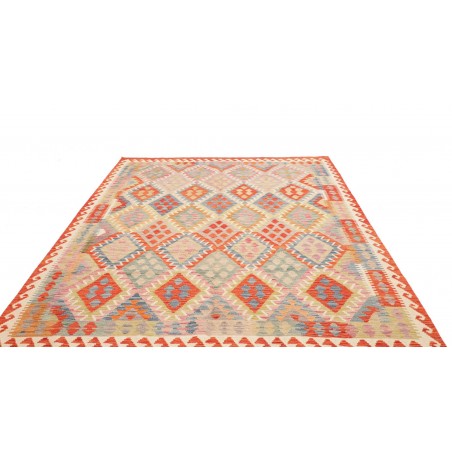 Tappeto Kilim Afghanistan beige arancione 207x286