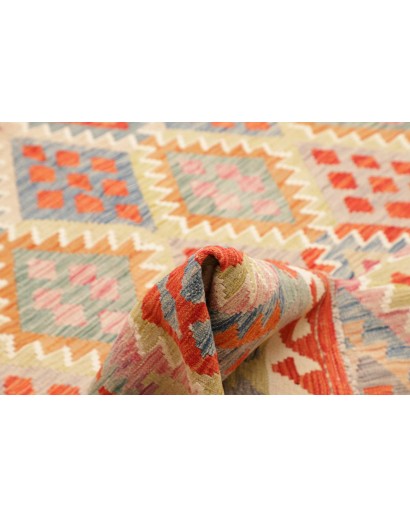 Tappeto Kilim Afghanistan beige arancione 207x286