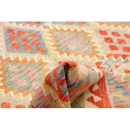 Tappeto Kilim Afghanistan beige arancione 207x286