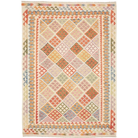 Tappeto Kilim Afghanistan giallo arancione 203x289