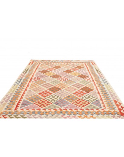 Tappeto Kilim Afghanistan giallo arancione 203x289