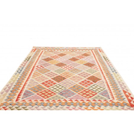 Tappeto Kilim Afghanistan giallo arancione 203x289