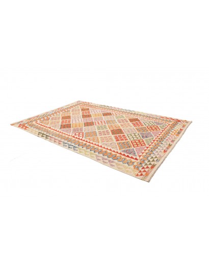 Tappeto Kilim Afghanistan giallo arancione 203x289