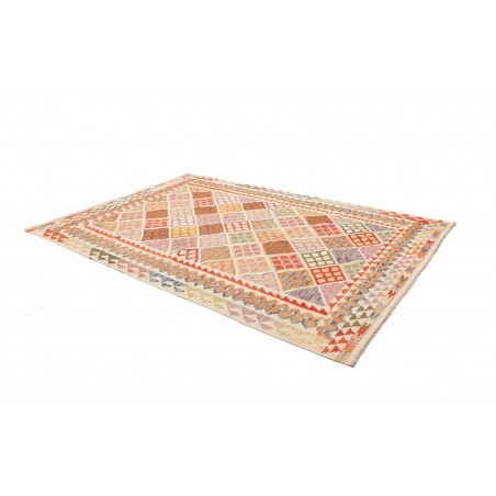 Tappeto Kilim Afghanistan giallo arancione 203x289
