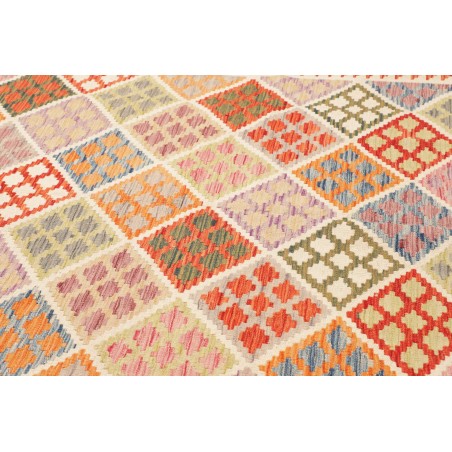 Tappeto Kilim Afghanistan giallo arancione 203x289