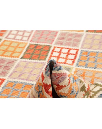 Tappeto Kilim Afghanistan giallo arancione 203x289