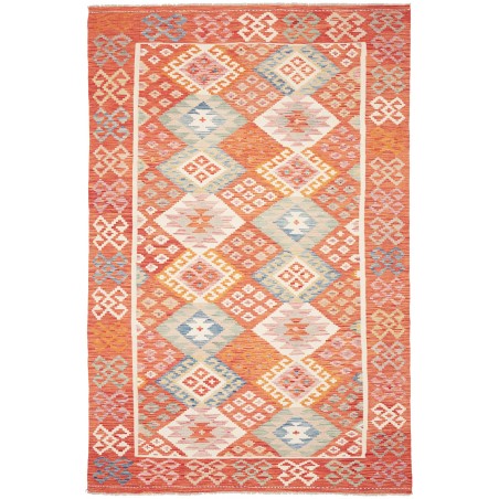 Tappeto Kilim Afghanistan marrone giallo 198x299