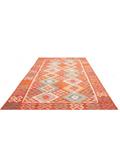 Tappeto Kilim Afghanistan marrone giallo 198x299