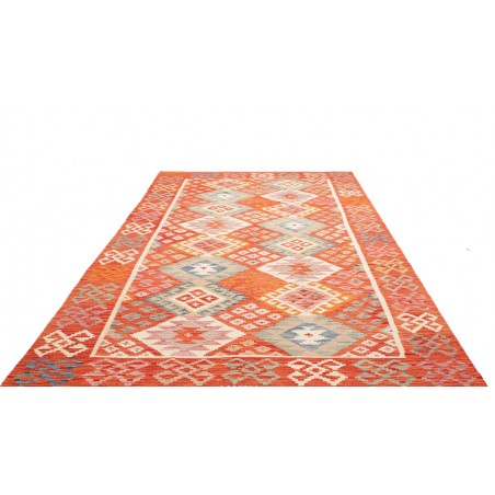 Tappeto Kilim Afghanistan marrone giallo 198x299