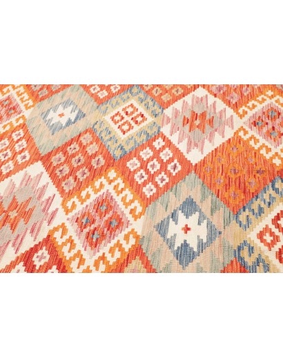 Tappeto Kilim Afghanistan marrone giallo 198x299
