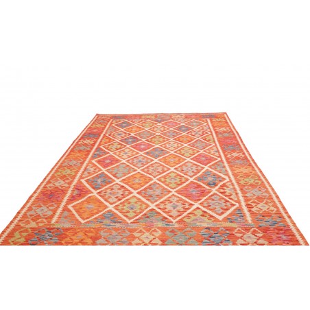 Tappeto Kilim Afghanistan arancione giallo 209x291