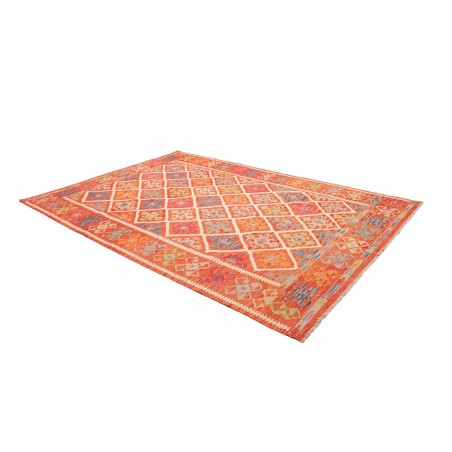 Tappeto Kilim Afghanistan arancione giallo 209x291