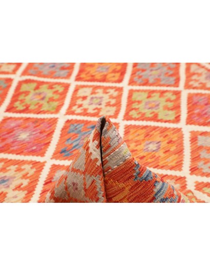 Tappeto Kilim Afghanistan arancione giallo 209x291