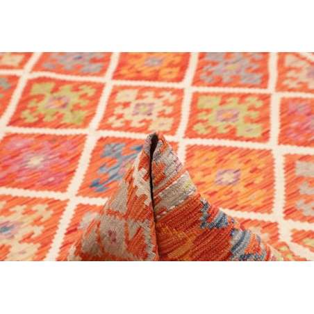 Tappeto Kilim Afghanistan arancione giallo 209x291