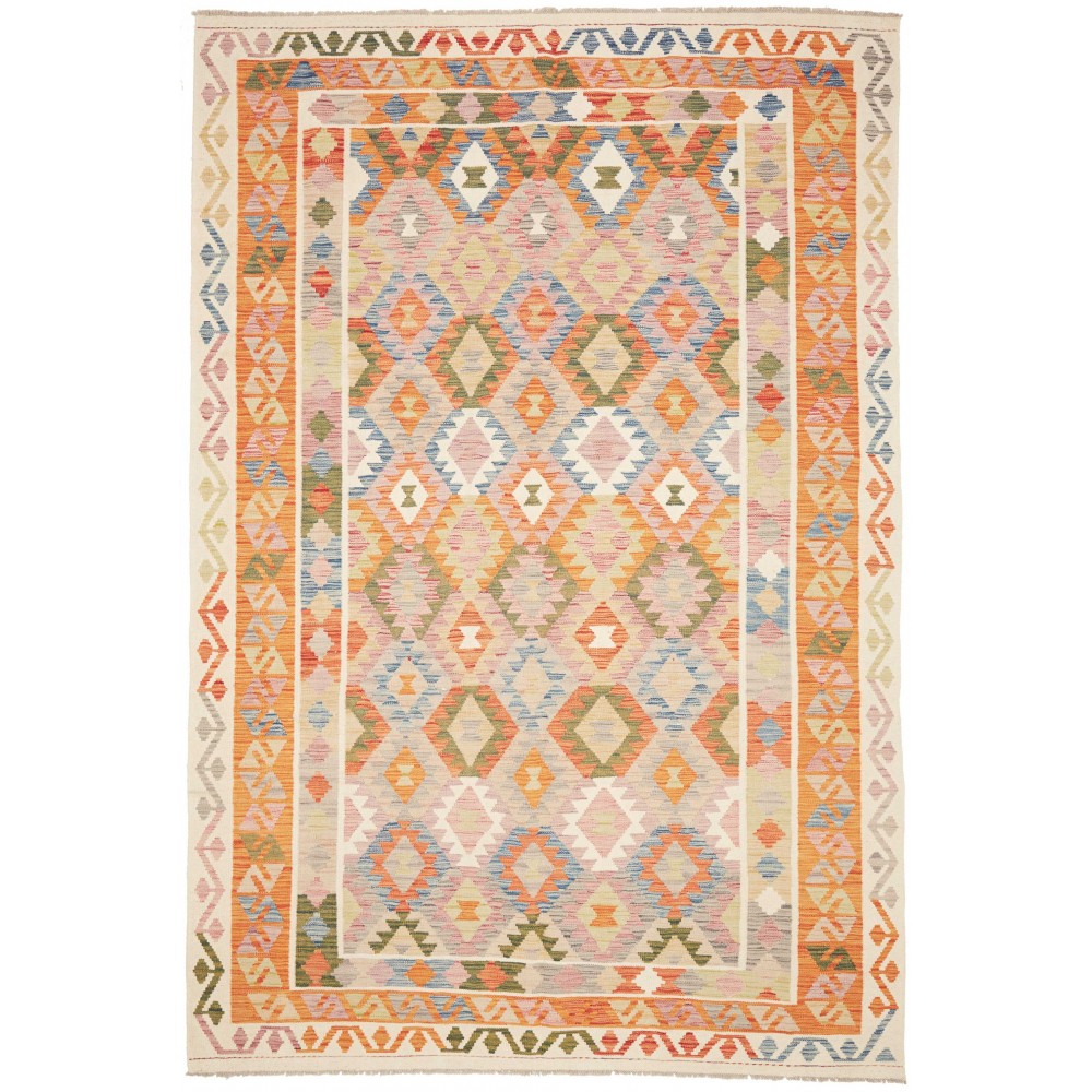 Tappeto Kilim Afghanistan giallo 196x296