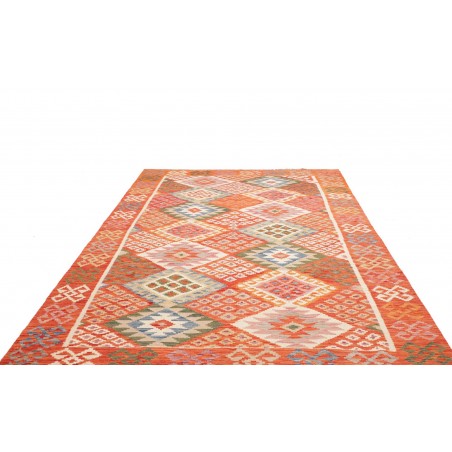 Tappeto Kilim Afghanistan arancione beige 203x300