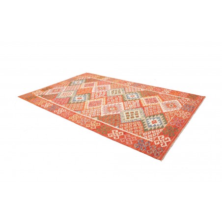 Tappeto Kilim Afghanistan arancione beige 203x300