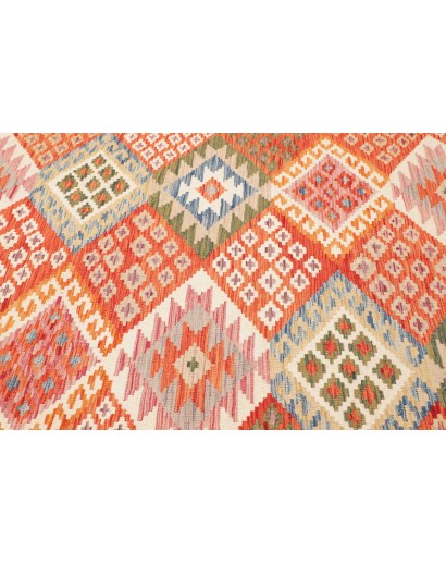 Tappeto Kilim Afghanistan arancione beige 203x300
