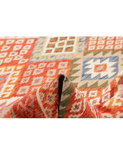 Tappeto Kilim Afghanistan arancione beige 203x300