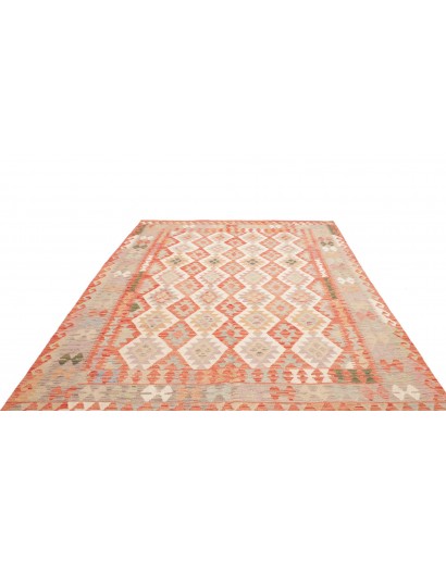 Tappeto Kilim Afghanistan marrone rosso 207x290