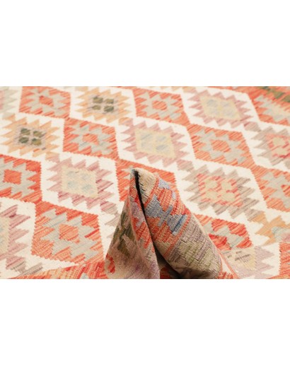 Tappeto Kilim Afghanistan marrone rosso 207x290