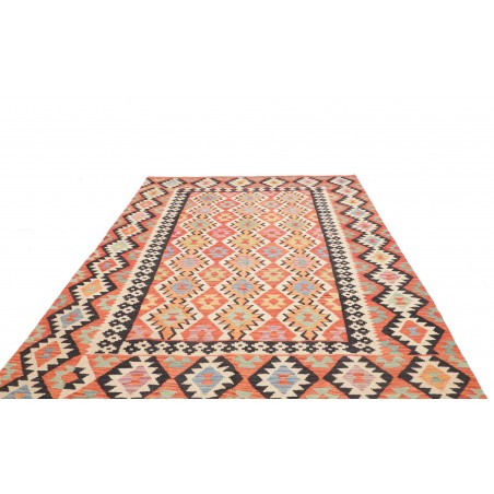 Tappeto Kilim Afghanistan marrone grigio 202x293